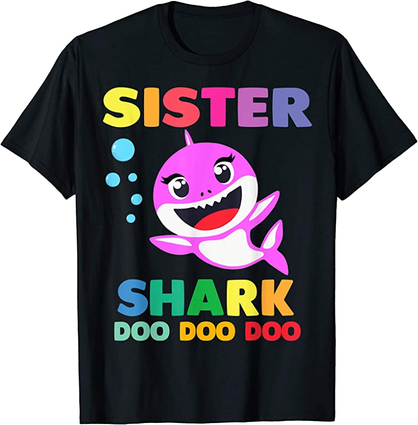 Sister Shark T-Shirt Doo Doo Mommy Daddy Brother Baby Tshirt T-Shirt