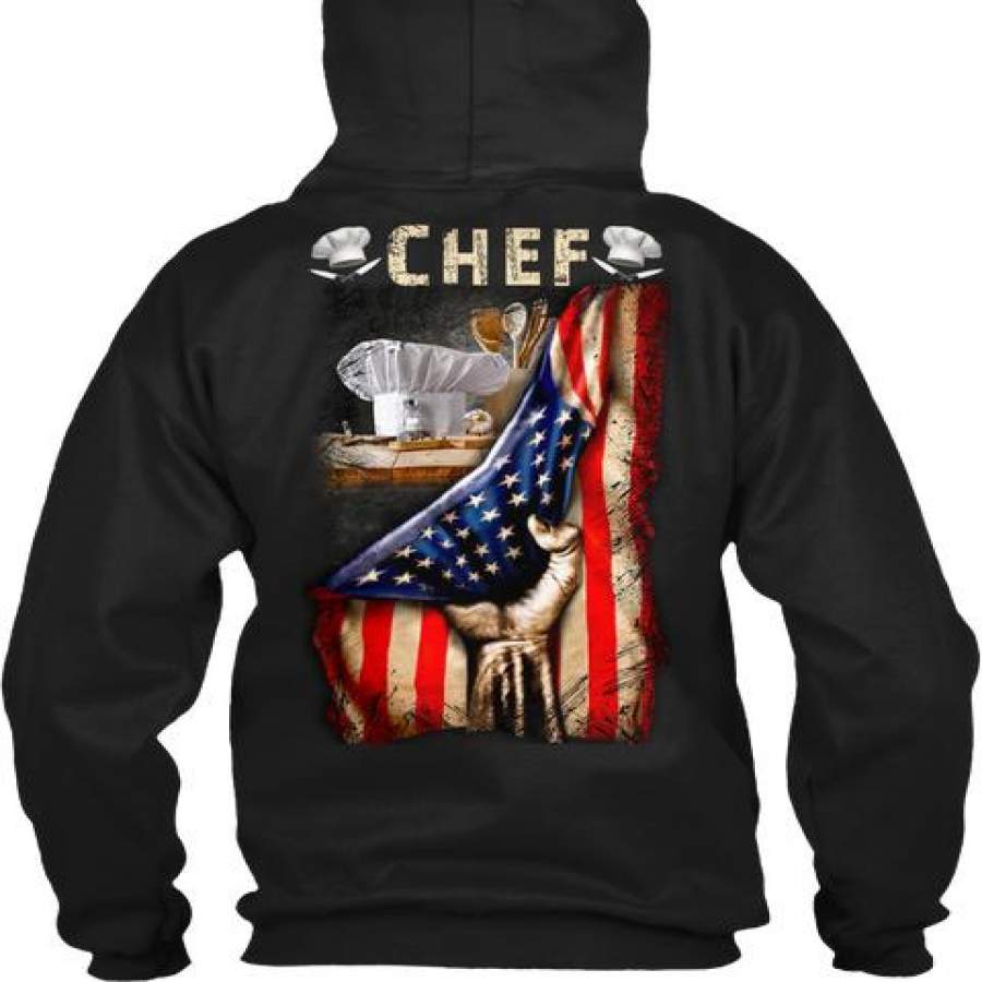 Chef Usa Flag Custom Design Hoodie