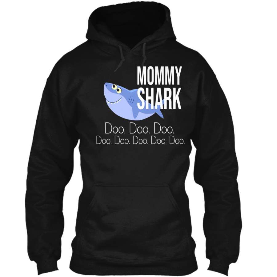 "Mommy Shark" Baby Mommy Daddy Matching Family Shark  Pullover Hoodie 8 oz