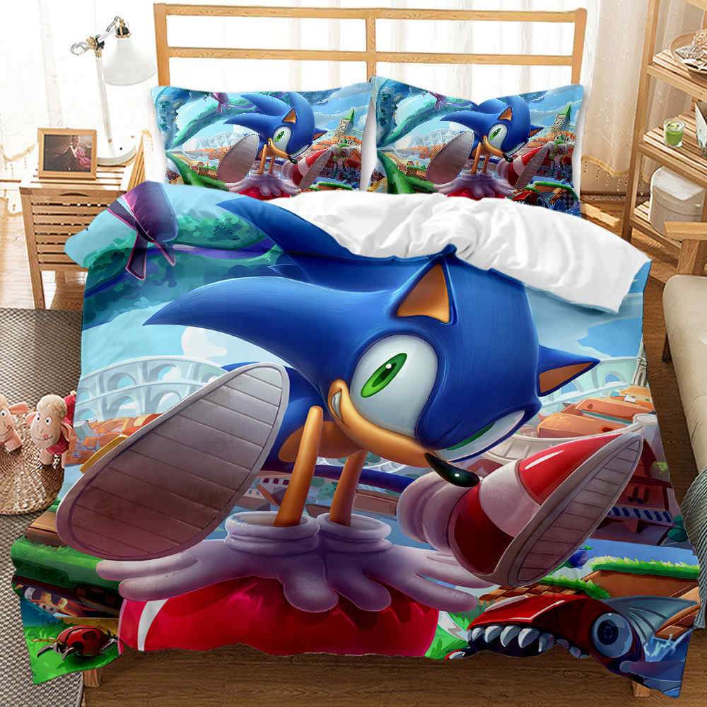 Color 3D Printed Sonic the Hedgehog Bedding Set