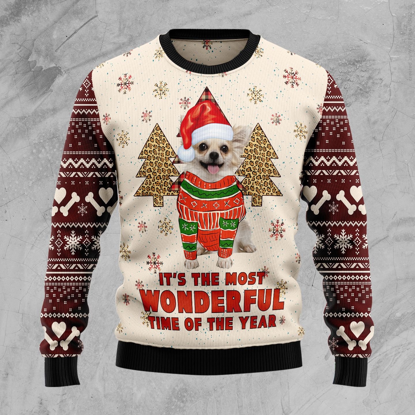 Chihuahua The Most Beautiful Time Ugly Christmas Sweater | For Men & Women | Adult | Us5855