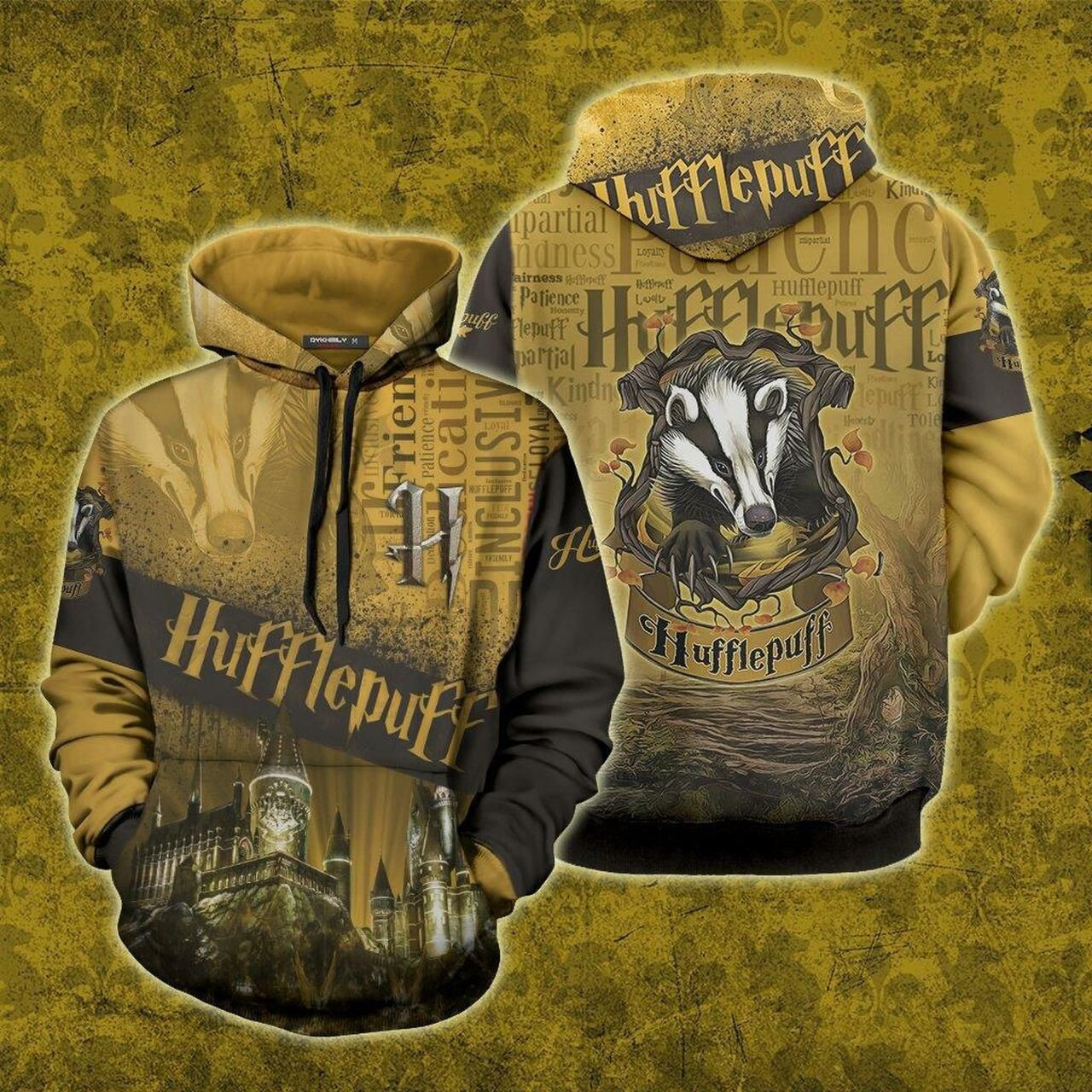 Hogwarts Castle Hufflepuff House Hoodie & Zip Hoodie
