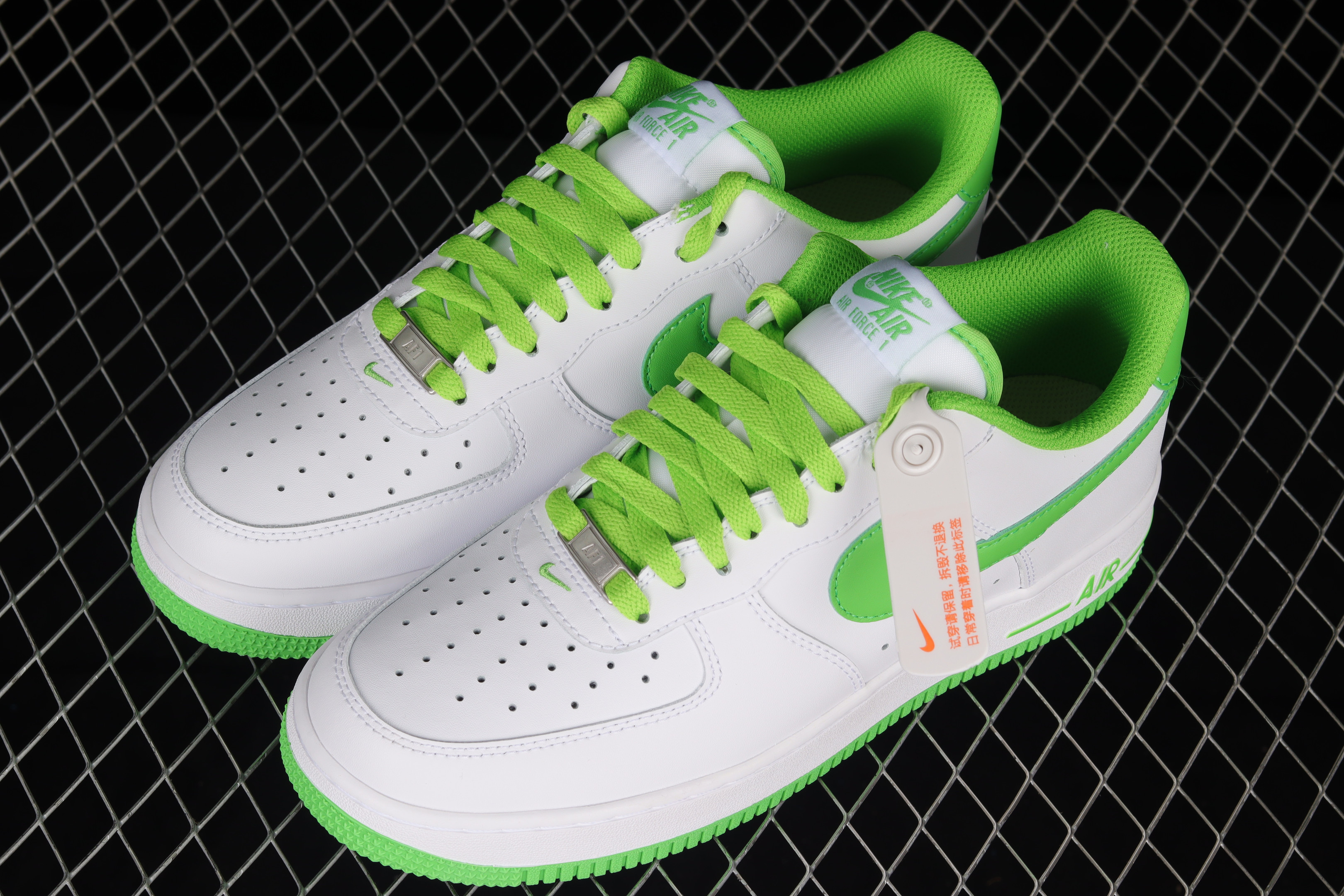 Nike Air Force 1 Low White Green Shoes Sneakers SNK612842192