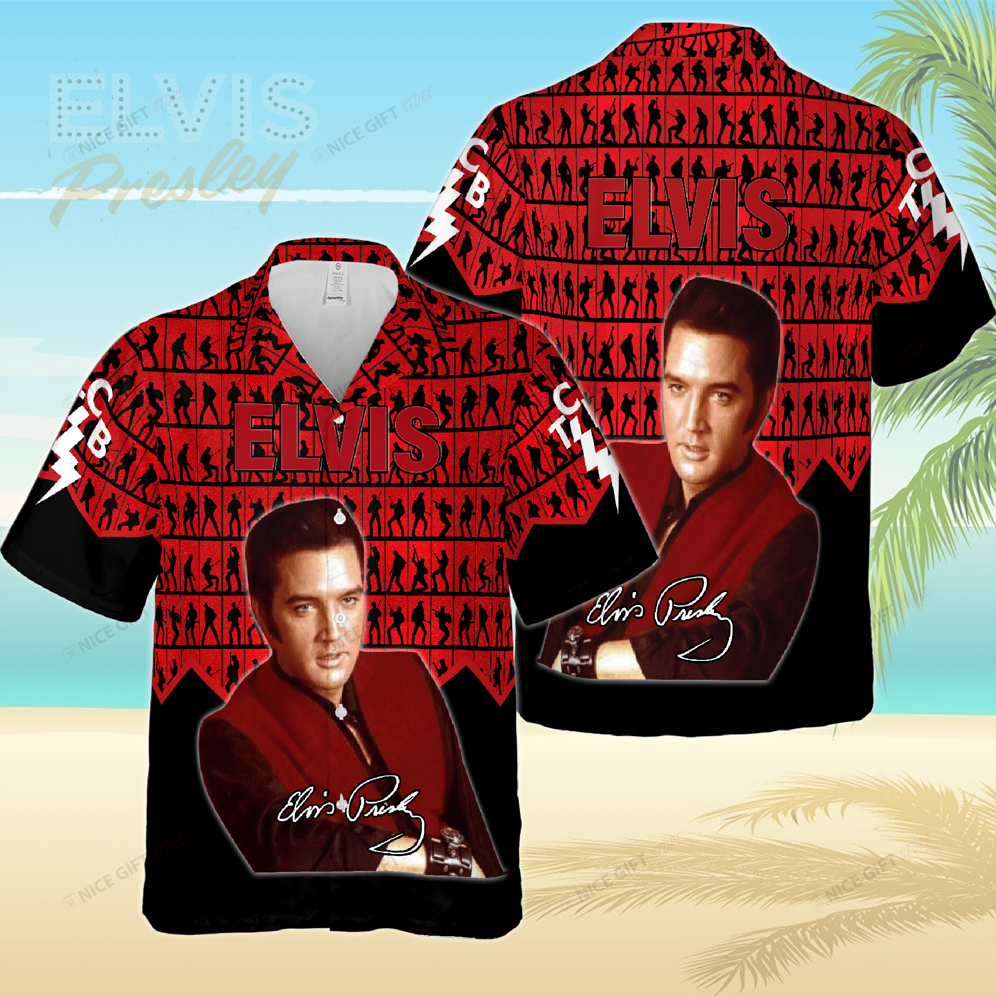 Elvis Presley Hawaiian 3D Shirt 3Hs-D0C5