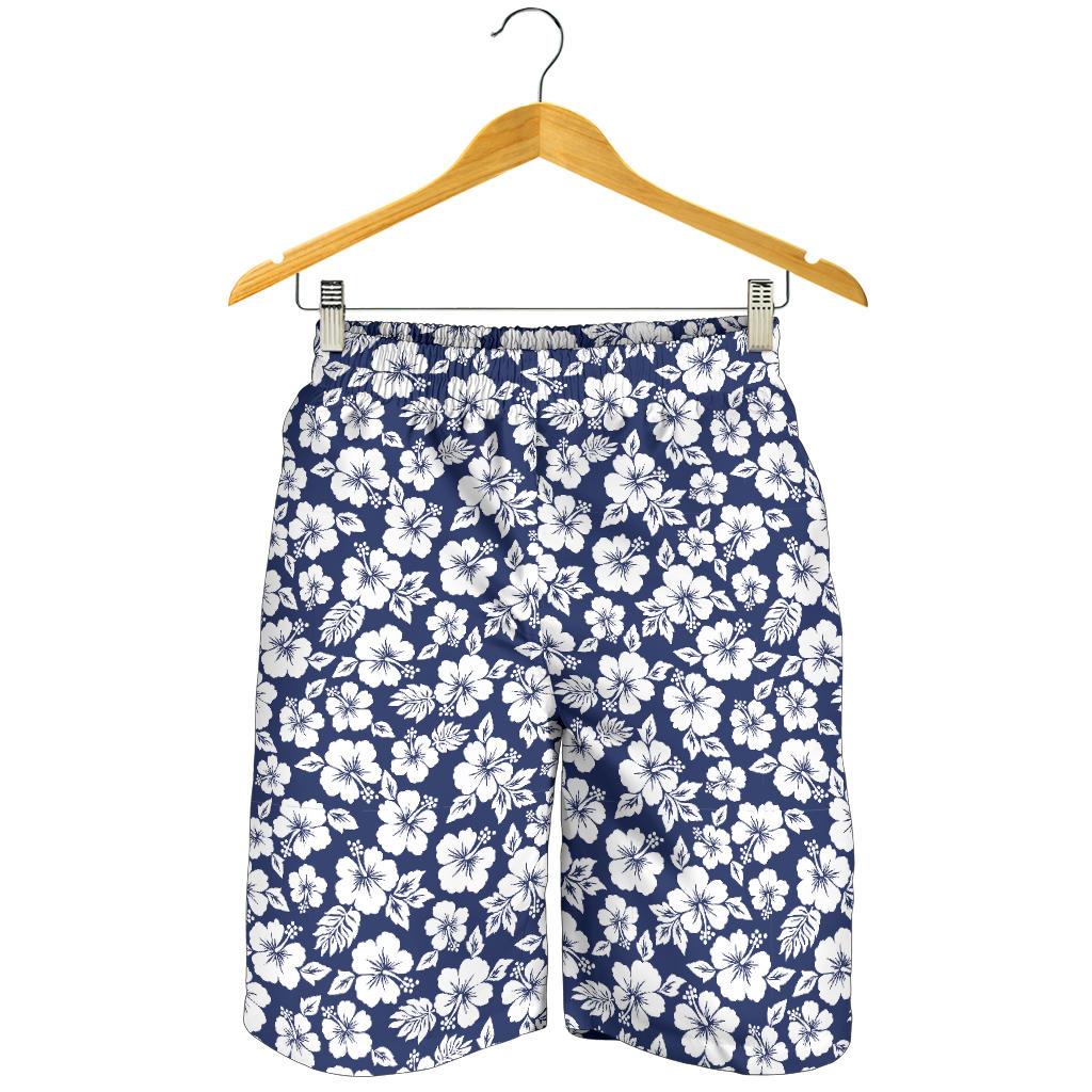 Hibiscus Blue Hawaii Flower Style Mens Shorts Ha43278