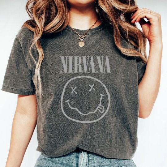 Nirvana Shirt, Nirvana, Grunge, Nirvana TShirt, Nirvana Tee, Nirvana Smile Face, Nirvana 90s Shirt, Vintage Style Nirvana Shirt, Vintage