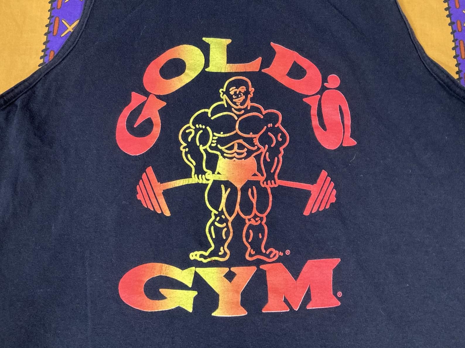 Vintage Golds Gym Neon Muscle Tank Top – Sz L – 80S 90S Shirt Gym