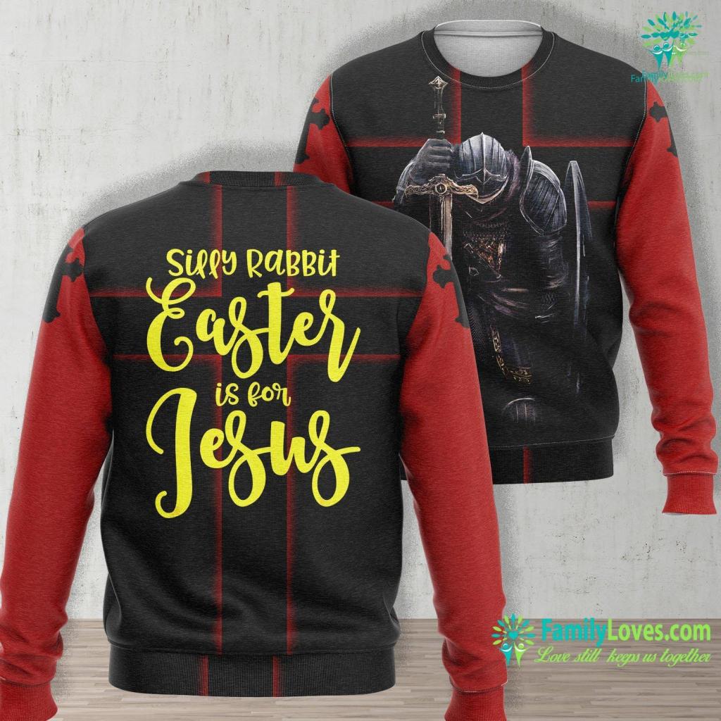 Jesus Crucifixion Silly Rabbit Easter Is For Jesus Funny Christian Jesus Unisex Long Sleeve Sweatshirt All Over Print