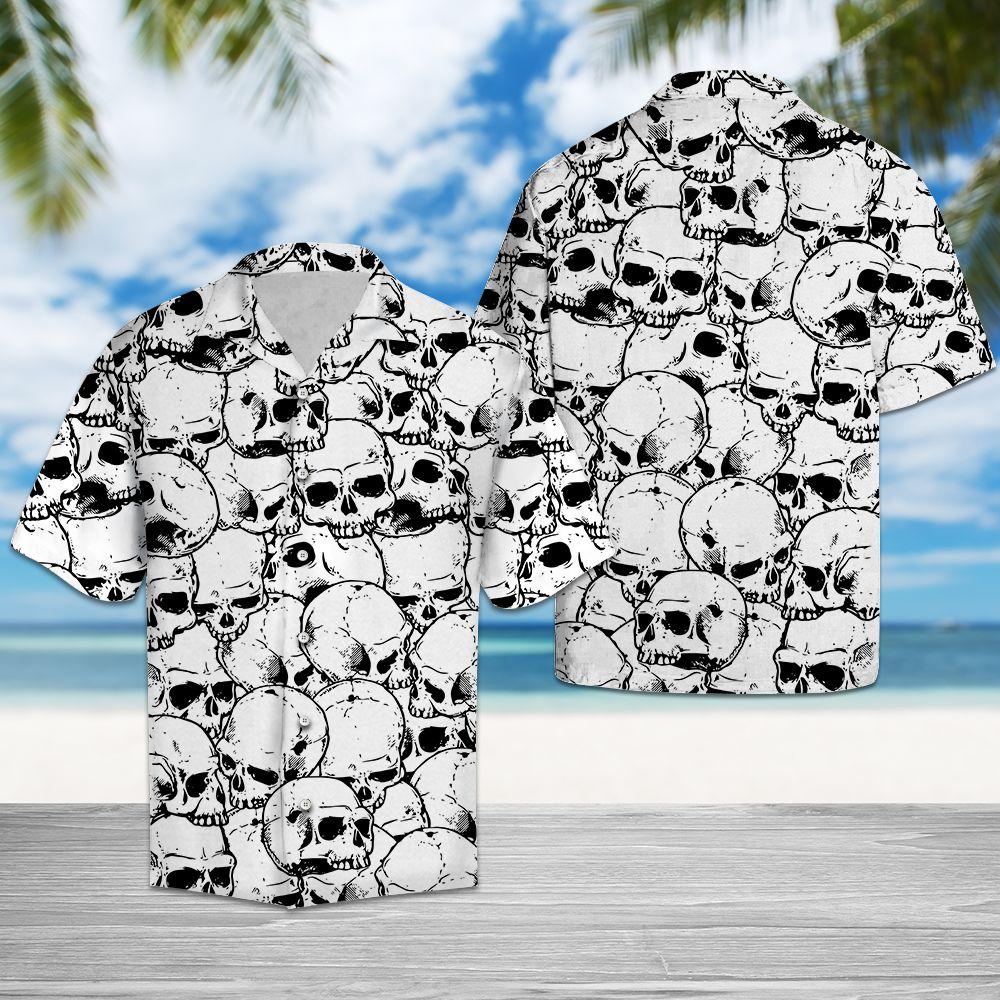 Aloha Shirt Mother’s day Father’s day unique gift ideas for mom & dad from daughter & son kids, meaningful birthday presents –  Skull Art G5811- Hawaiian Shirt