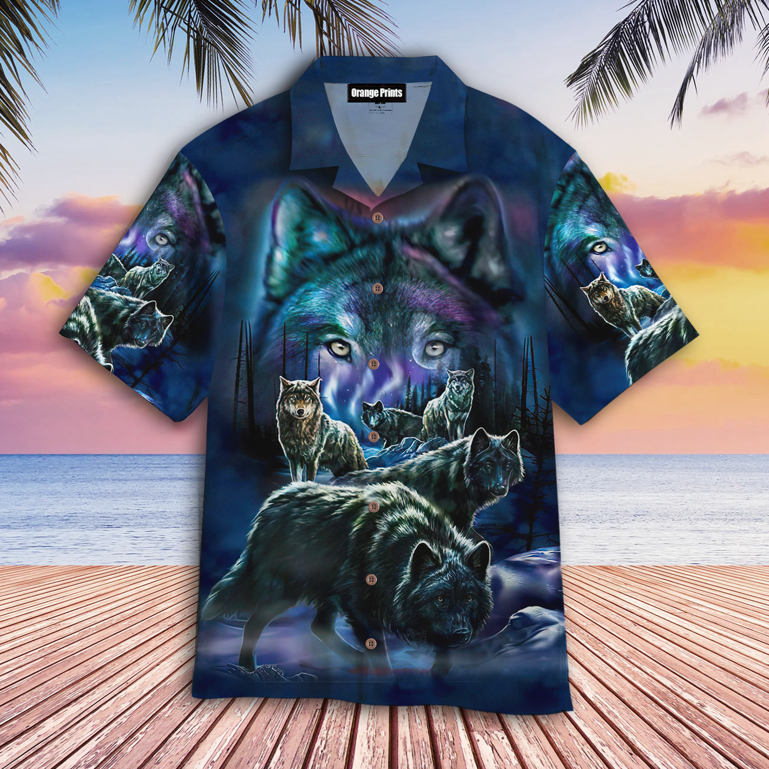 Wolf Night Forest Hawaii Shirt For Men And Women Ha12222