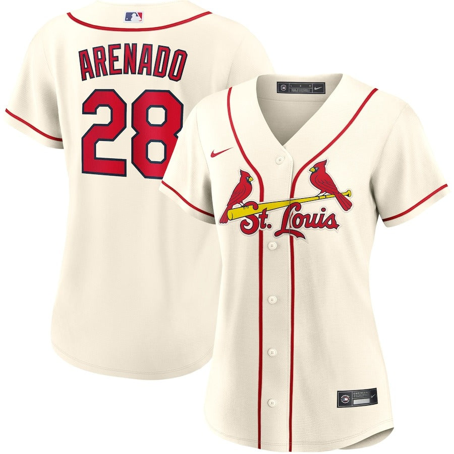 Women’S St. Louis Cardinals Nolan Arenado Nike Cream Alternate Replica Player Jersey