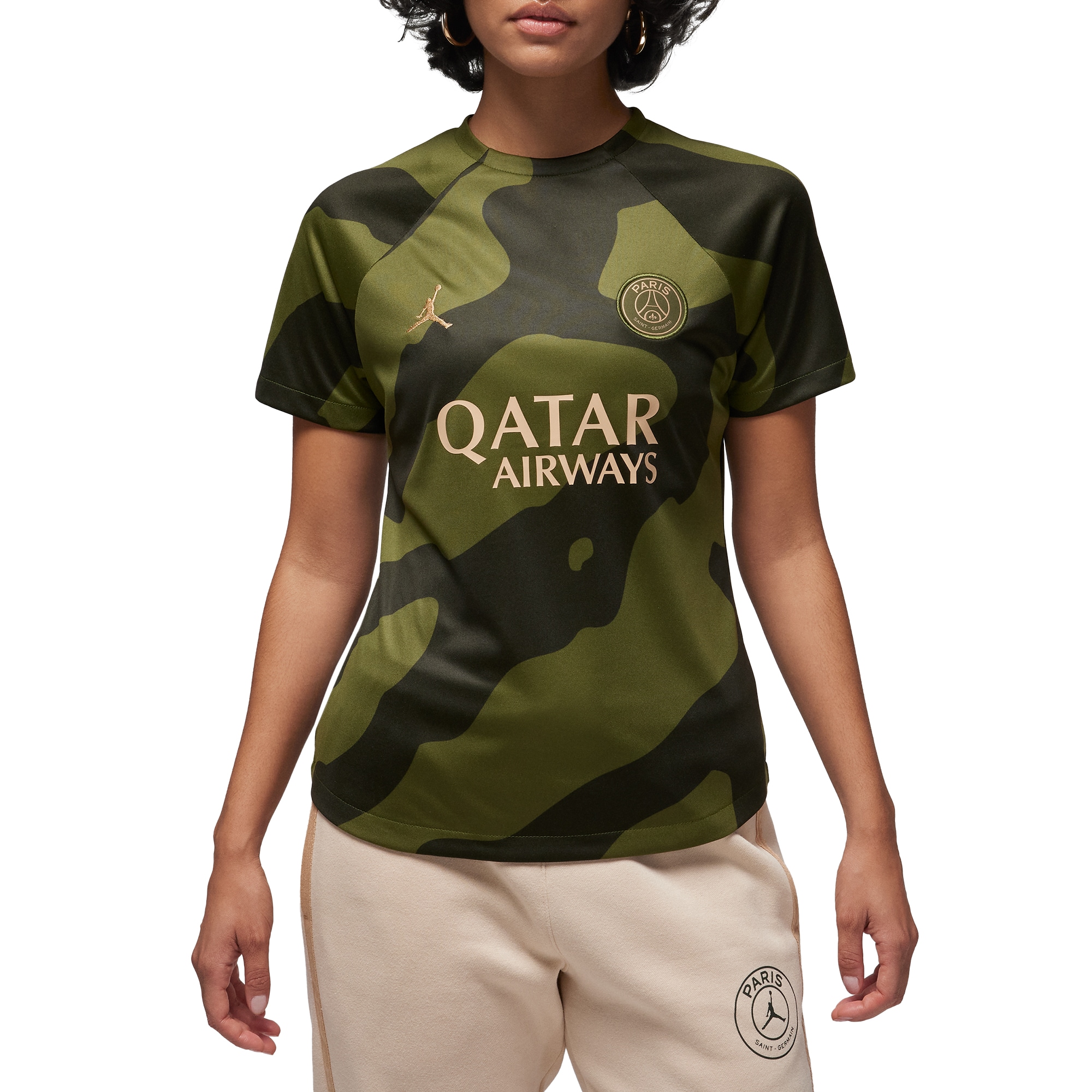 Paris Saint-Germain Jordan Brand Women's 2023/24 Fourth Academy Pro Pre-Match Top – Olive