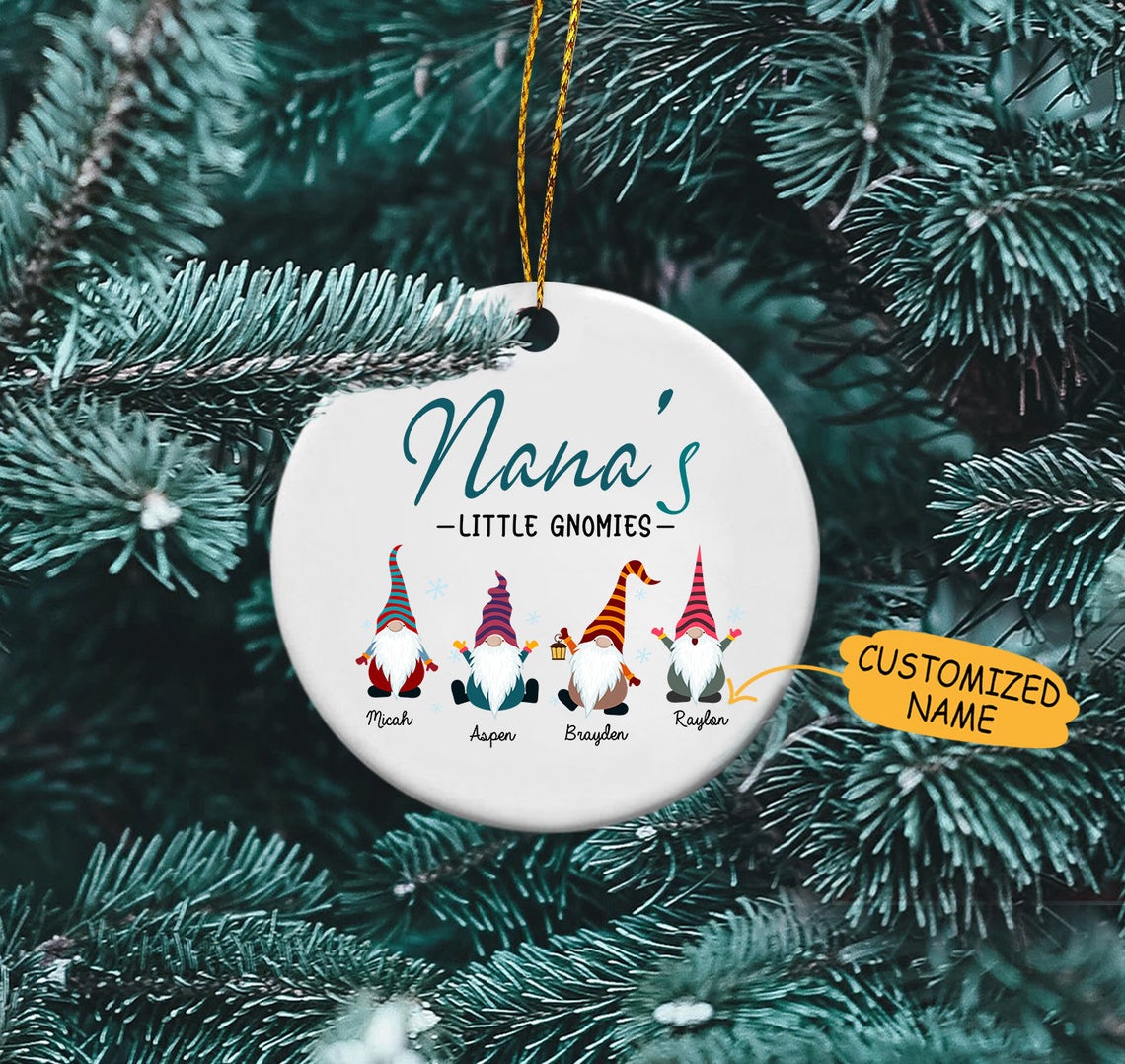 Nana’S Little Gnomies Christmas Ornament