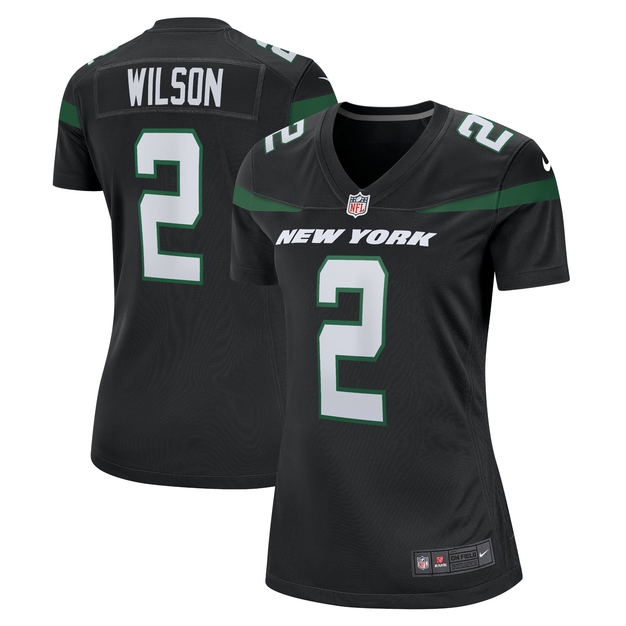 Zach Wilson New York Jets Womens Alternate 2021 NFL Draft First Round Pick Game Jersey Black NFL