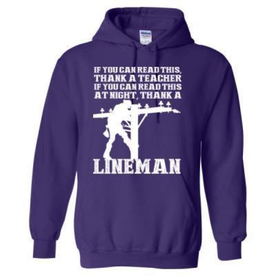 AGR If You Can Read This At Night Thank A Lineman – Heavy Blend™ Hooded Sweatshirt