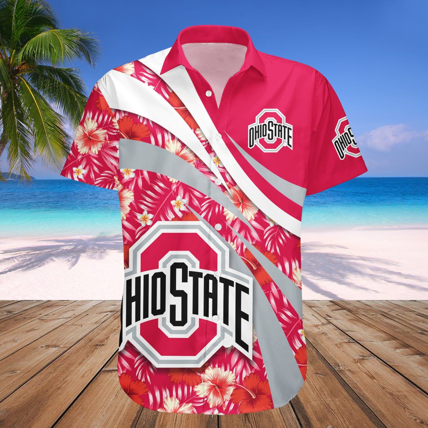 Ohio State Buckeyes Hawaii Shirt Hibiscus Sport Style – NCCA