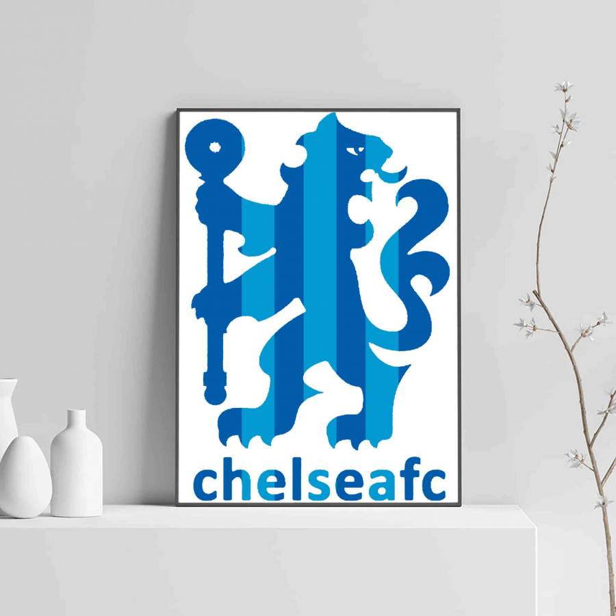 Chelsea Football Club Logo Poster Poster Art Design