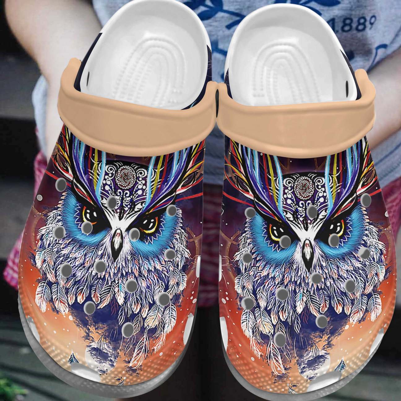 Owl Personalized Clog, Custom Name, Text, Color, Number Fashion Style For Women, Men, Kid, Print 3D Symbol Of Wisdom