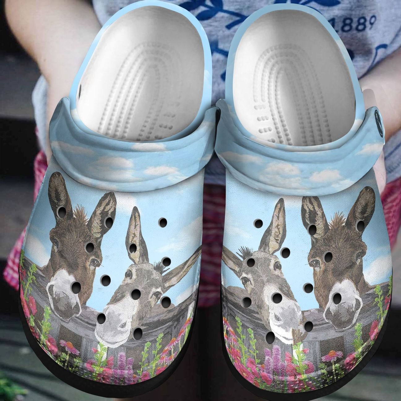 Donkey Personalized Clog, Custom Name, Text, Color, Number Fashion Style For Women, Men, Kid, Print 3D Lovely Donkeys