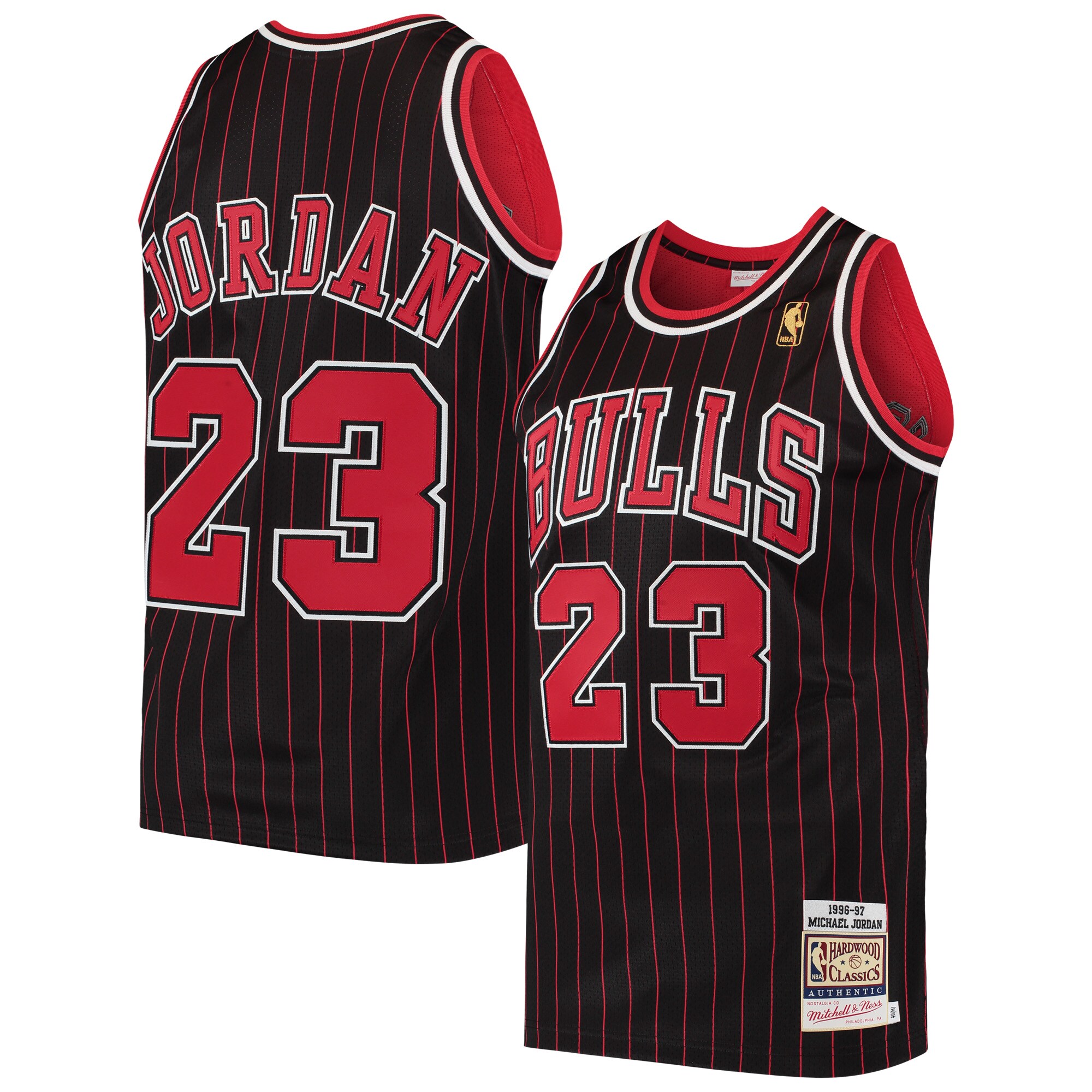 Michael Jordan Chicago Bulls Mitchell & Ness 1996 Hardwood Classics Authentic Jersey – Black