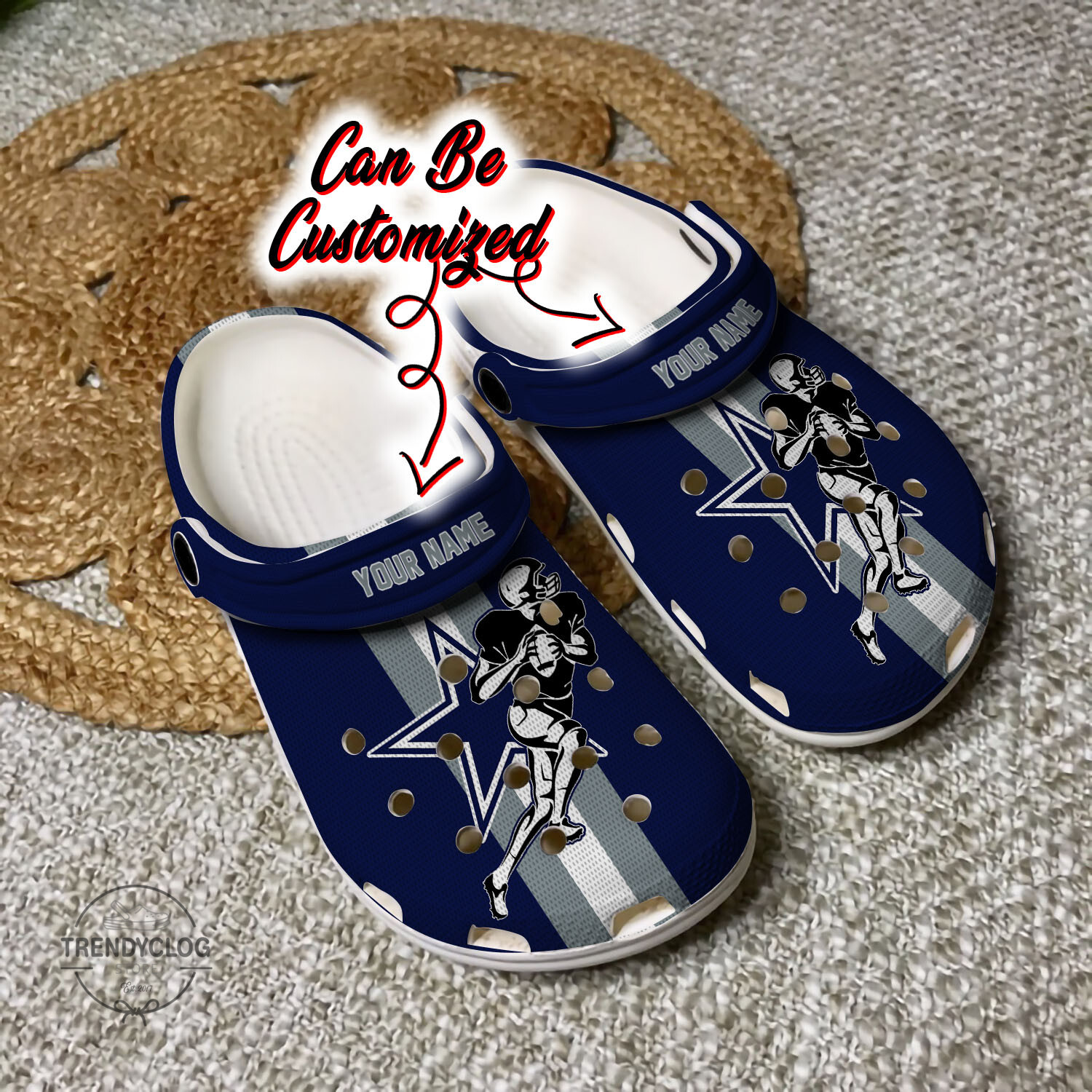 Custom Clogs – D.Cowboys Football Player Clog Shoes