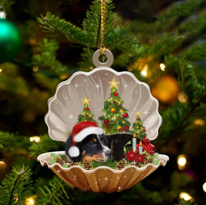 Bernese Mountain Dog3-Sleeping Pearl In Christmas Two Sided Ornament