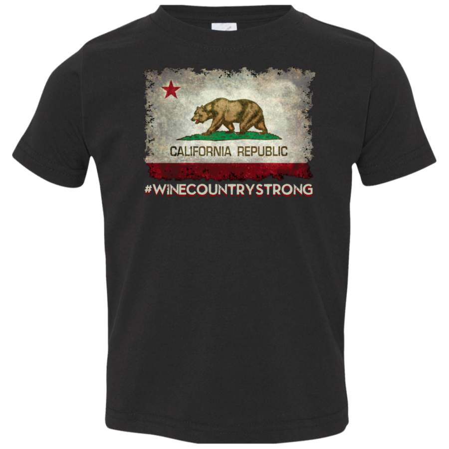 California Republic #WineCountryStrong 3321 Rabbit Skins Toddler Jersey T-Shirt