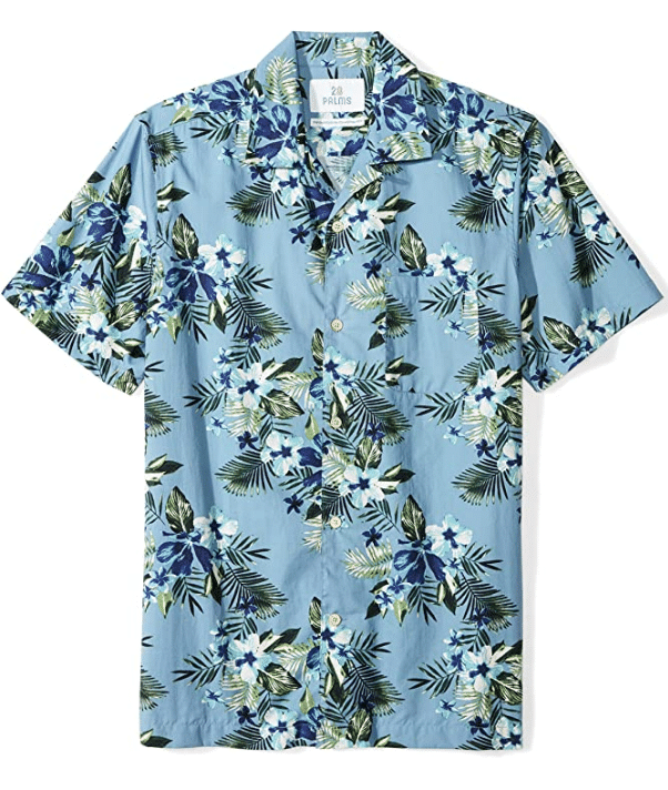 Light Blue Hibiscus Floral Hawaii Shirt Ha13357