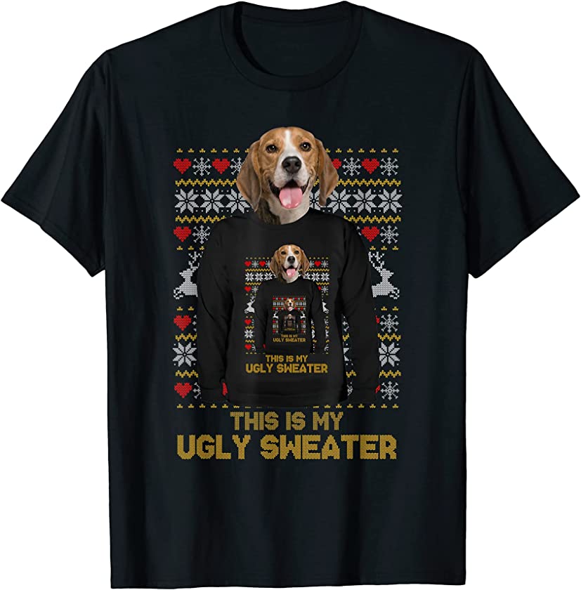 Beagle Dog Ugly Christmas Sweater T-Shirt