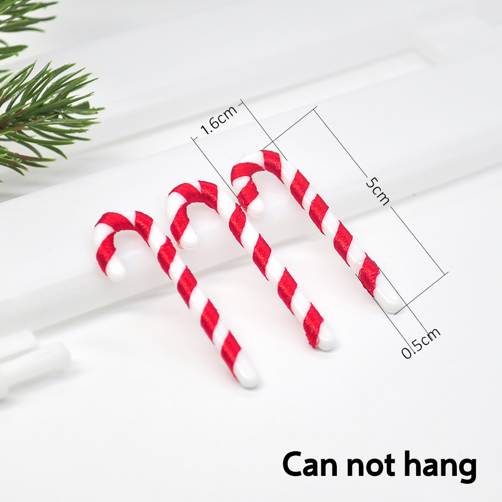 24PCS Christmas tree hanging candy cane stool decoration Christmas tree pendants home decorations children’s toys cut cake alx