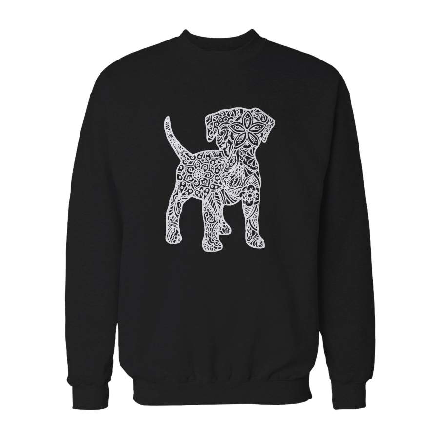 Puppy Dog Graphic Zendoodle Kid Original Drawing Sweatshirt