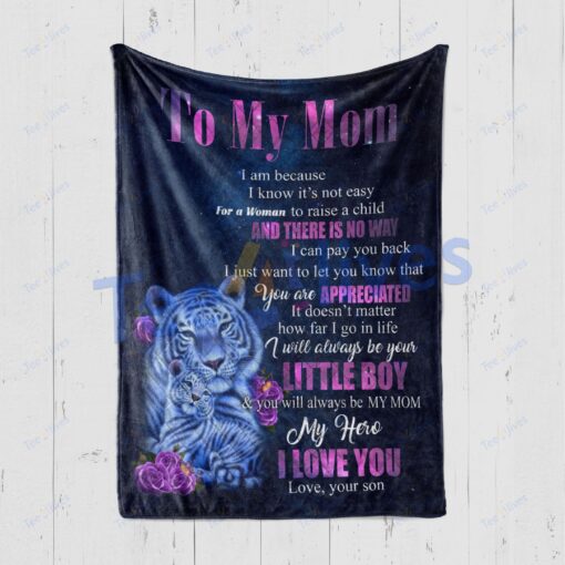 To My Mom Tiger Soft Cozy Lightweight Premium Blanket