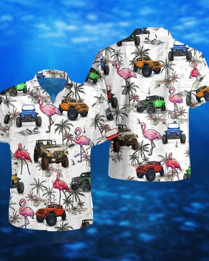 Jeep Flamingo Hawaii Shirt Unisex Adult Ha35358