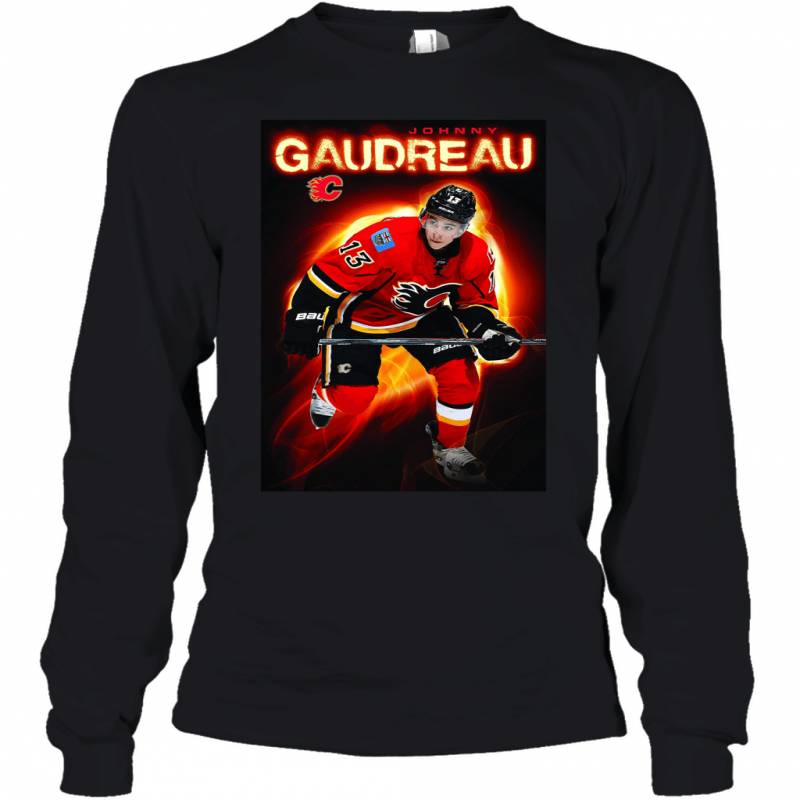 International Calgary Flames Johnny Gaudreau Premium Wall Youth Long Sleeve