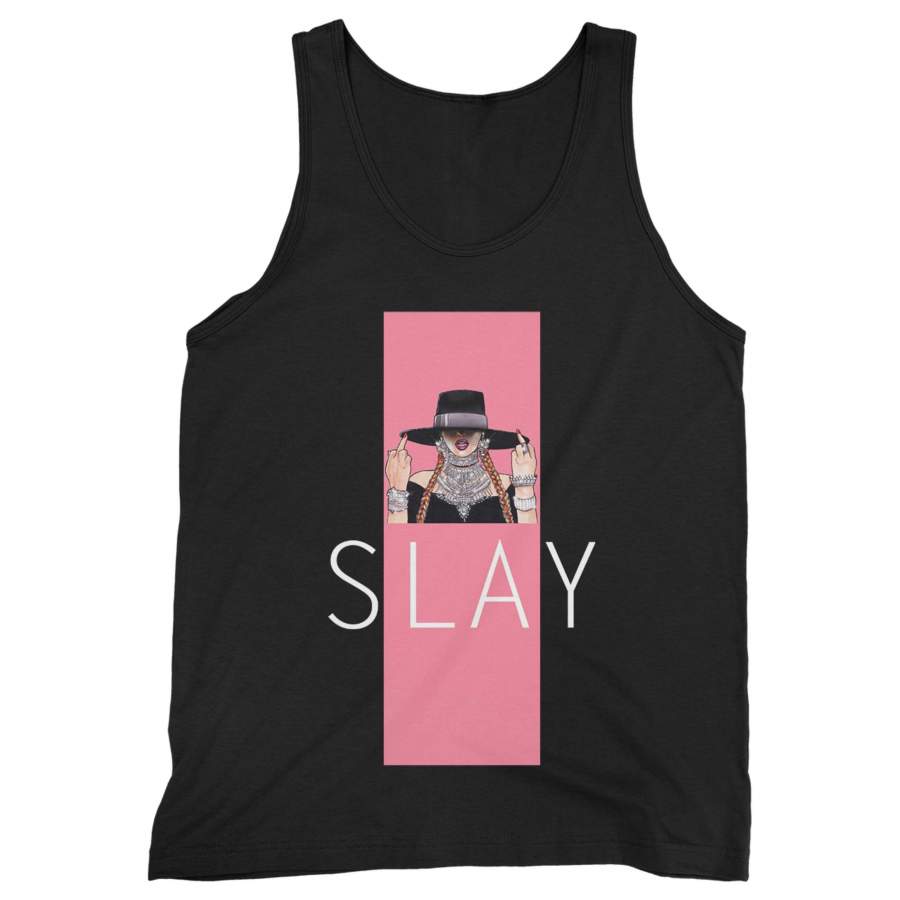 Beyonce Slay Pink Line Man’s Tank Top