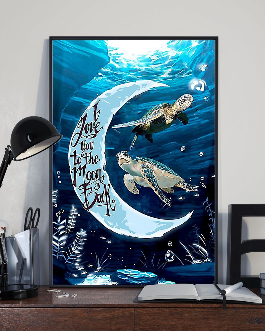Turtle I Love You Vertical Canvas And Poster | Wall Decor Visual Art