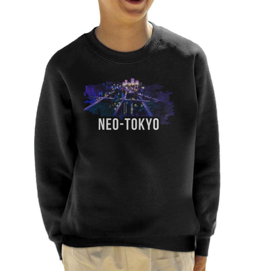 Akira Neo Tokyo Birds Eye View Kid’s Sweatshirt