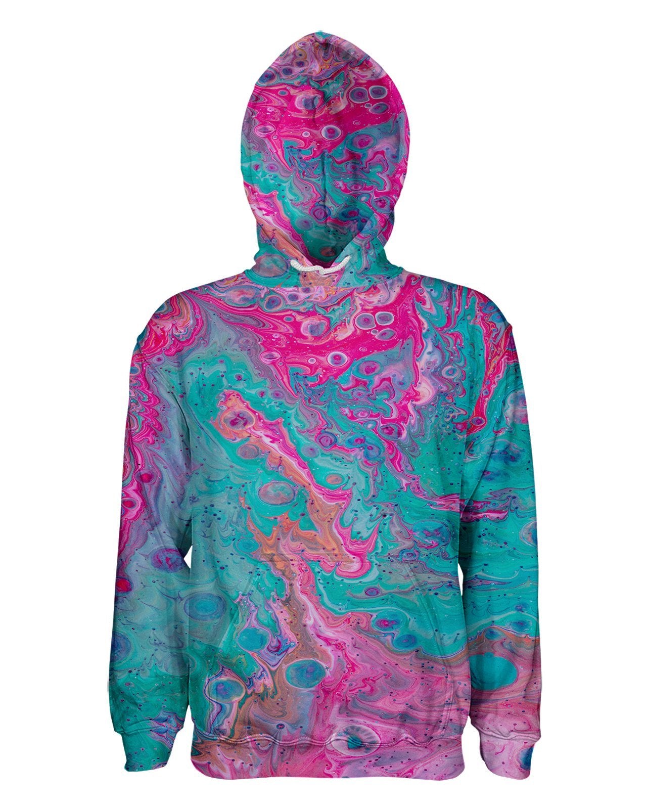 Cotton Candy Paint Swirls Unisex Pullover Hoodie