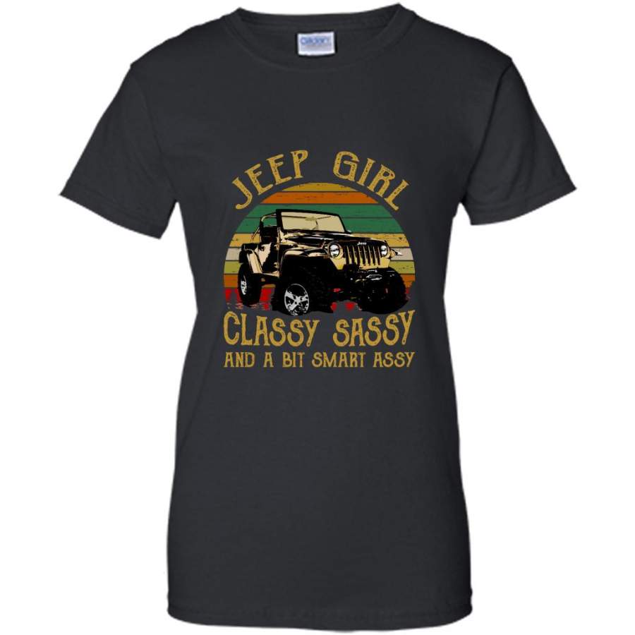 Jeep Girl Classy Sassy And A Bit Smart Assy Classic Vintage Retro Design – Gildan Women Shirt