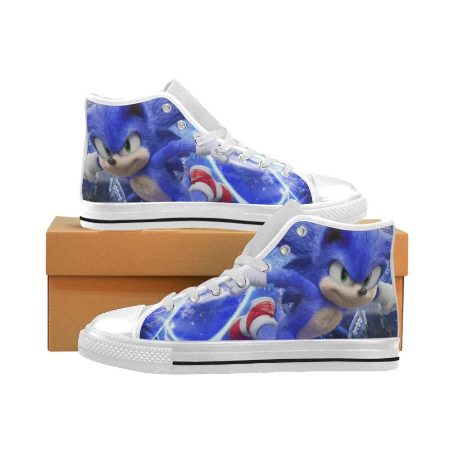 Sonic the Hedgehog High Top Canvas Shoes (for Men)