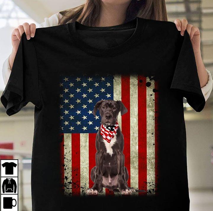 Great Dane American Flag  Graphic Unisex T Shirt, Sweatshirt, Hoodie Size S – 5XL