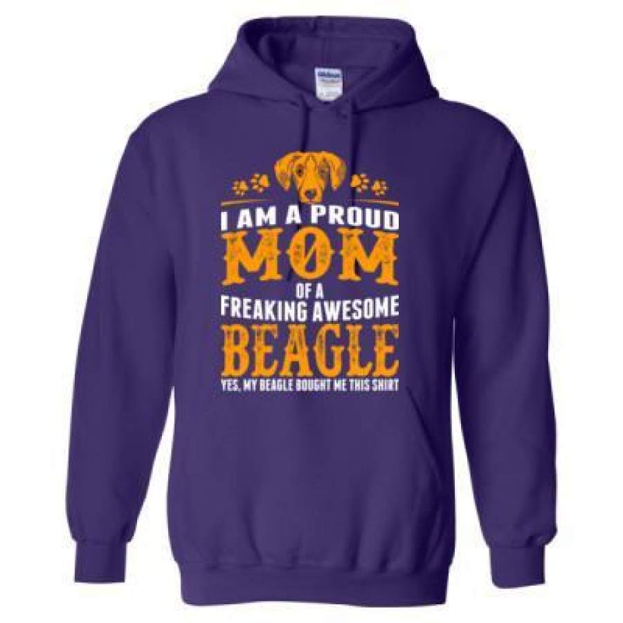 AGR I Am A Proud Mom Of A Freaking Awesome Beagle – Heavy Blend™ Hooded Sweatshirt