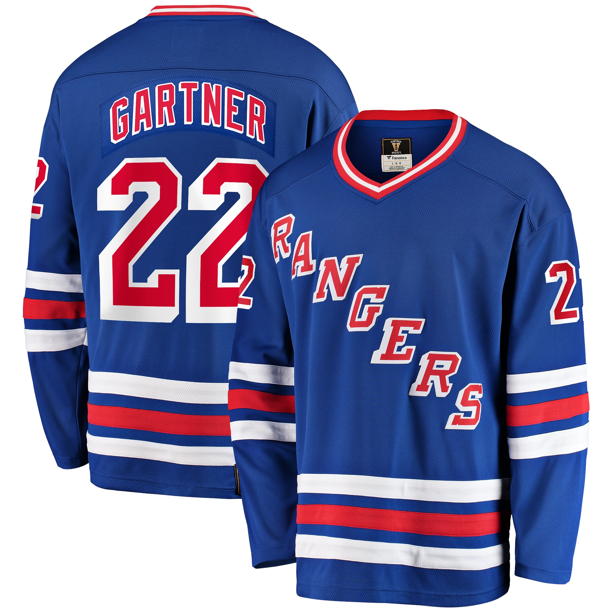 Men's New York Rangers Mike Gartner Blue Premier Breakaway Retired Player Jersey