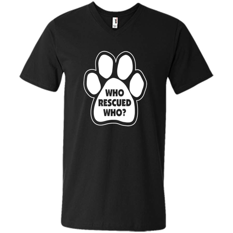 Who Rescued Who T-Shirt Animal Shelter Dog Rescue Lovers Top t-shirt