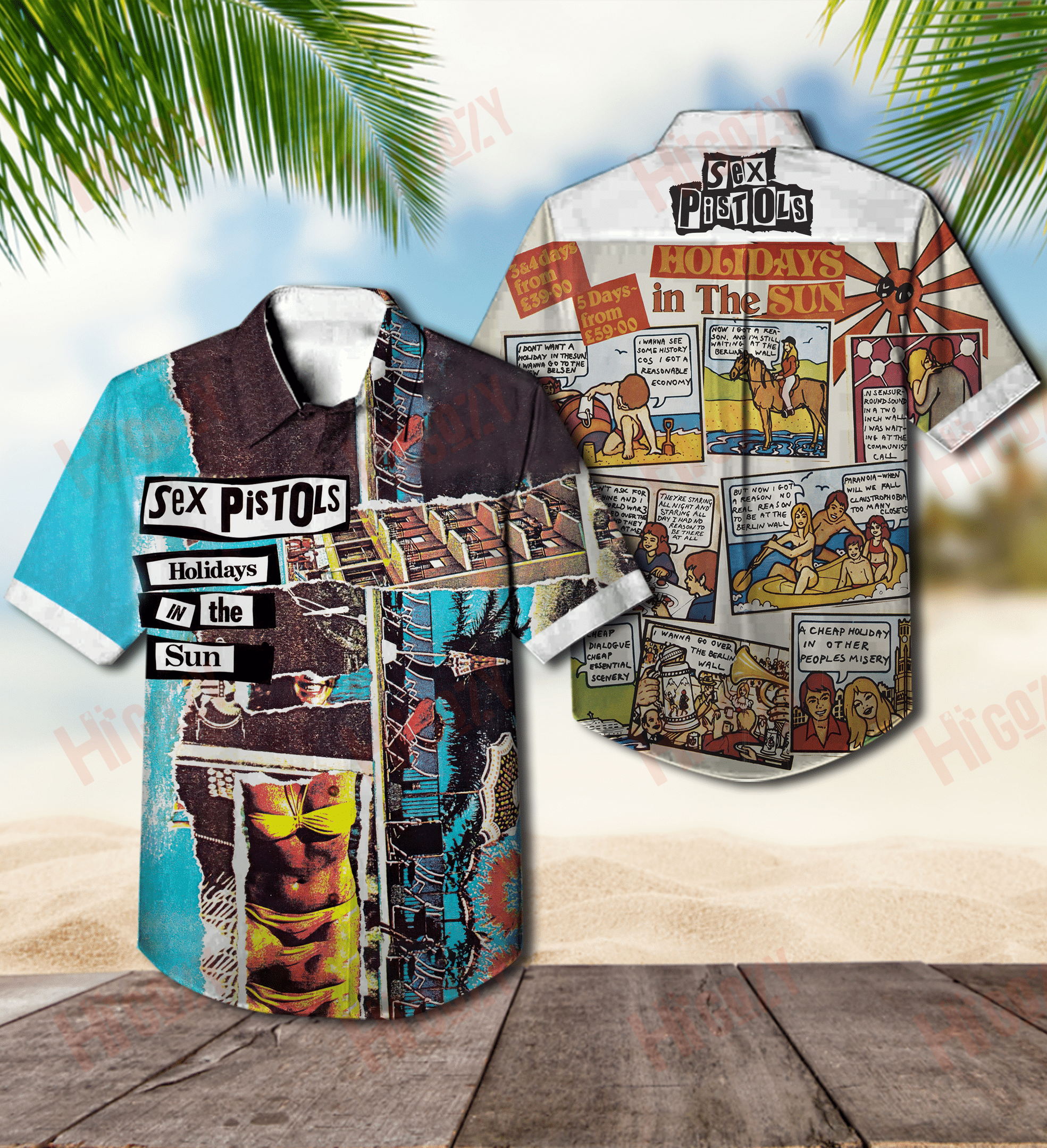 Sex Pistols Hawaii Holidays In The Sun Casual Shirt Ha79172