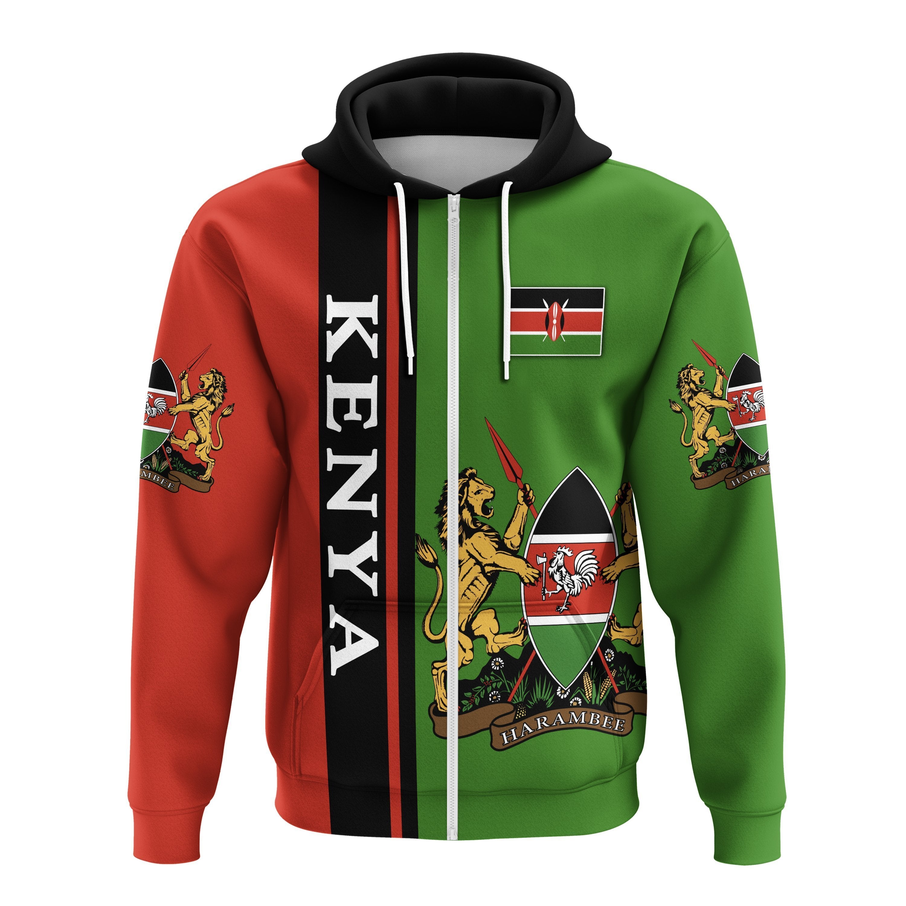 Greek Life Hoodie Kenya Style Zip Hoodie Karipun