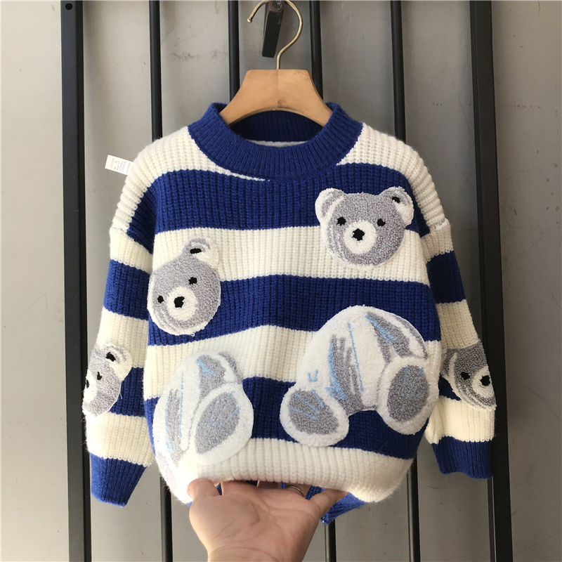 Winter Children Clothes Baby Boy Girls Sweater Kids Christmas Sweater Warm Infant Cartoon Santa Claus Knitted Sweater 3-10 Years alx