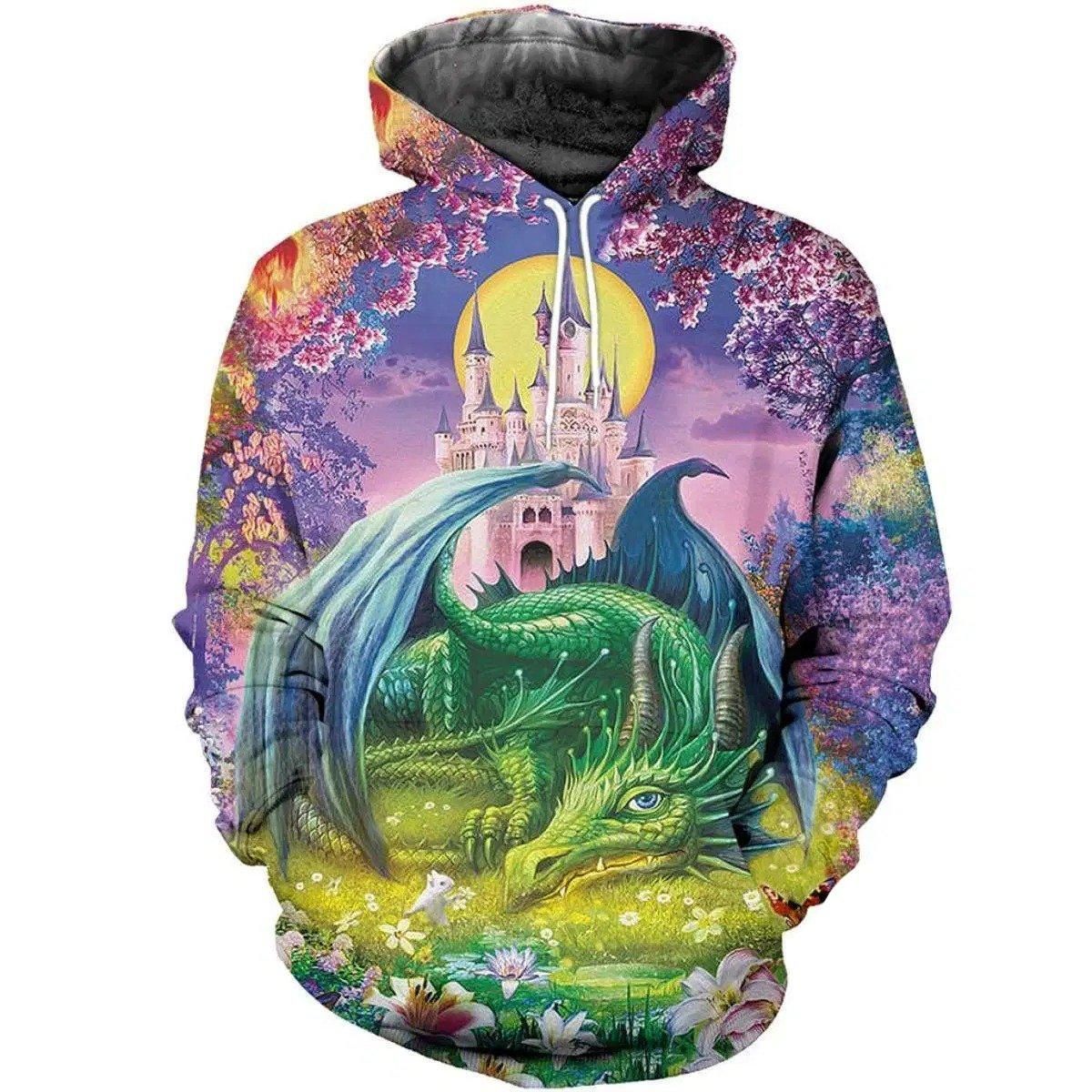 3D All Over Print Dragon Hoodie Nm050916