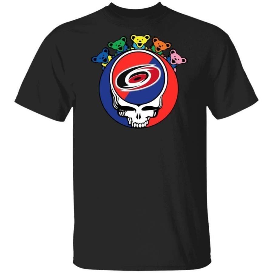 Grateful Dead Mixed Carolina Hurricanes Hockey Shirt Cool Gift MN09