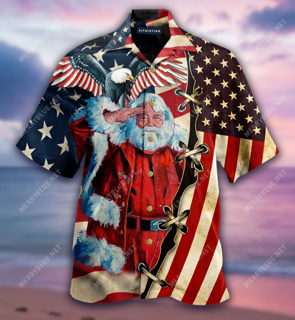 Patriotism America Christmas Gifts Hawaiian Shirt Summer Beach Clothing Clothes For Men Women Ht